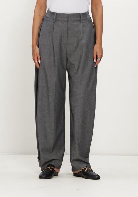 Donkergrijze CO'COUTURE Wijde broek JACKYCC PLEAT PANT - large