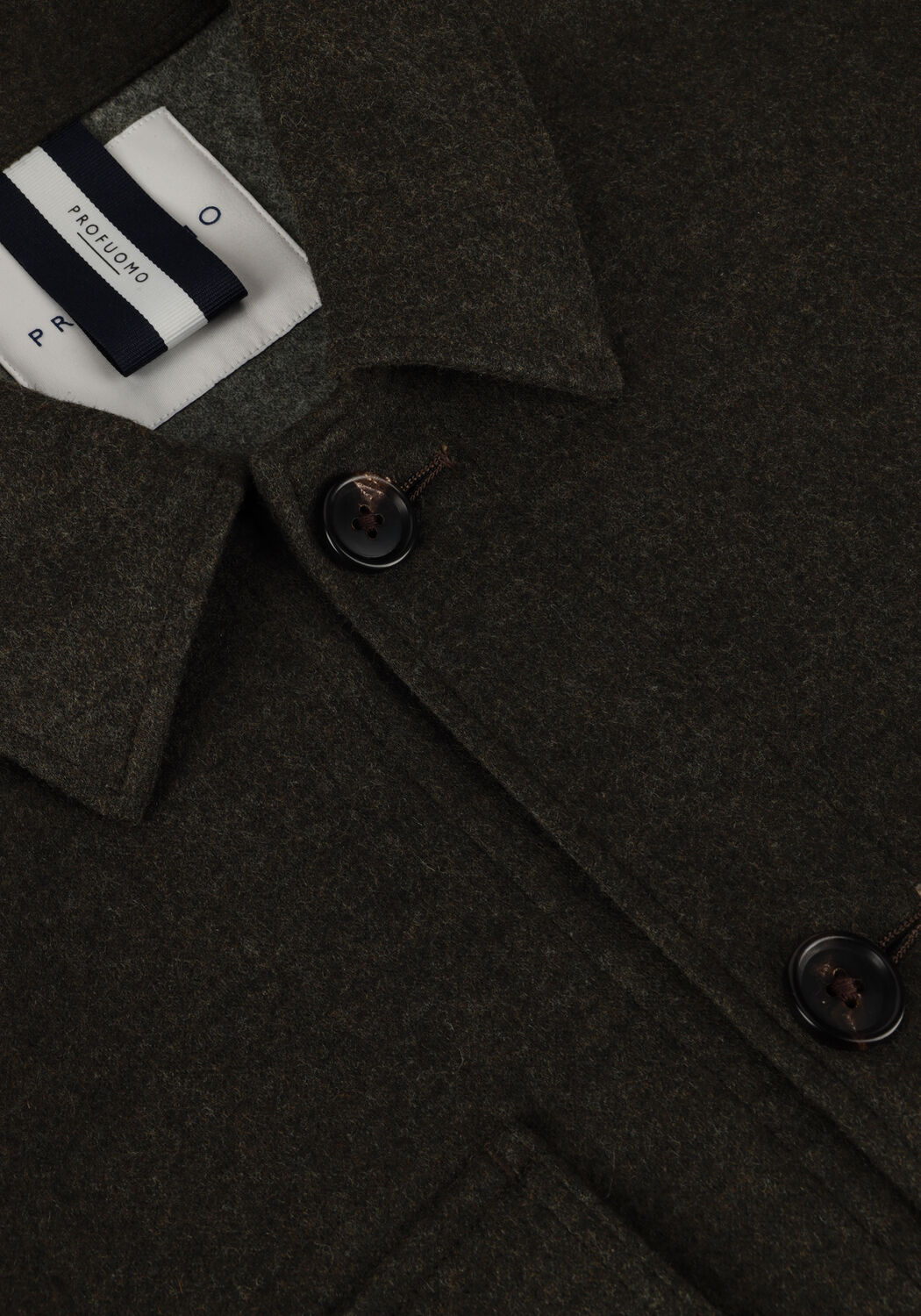 Bruine PROFUOMO Overshirt OVERSHIRT KNITTED - large