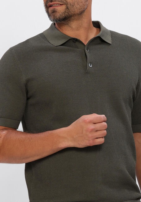 Donkergroene PROFUOMO Polo POLO SS AERO EASE WAFFLE STRUCTURE - large