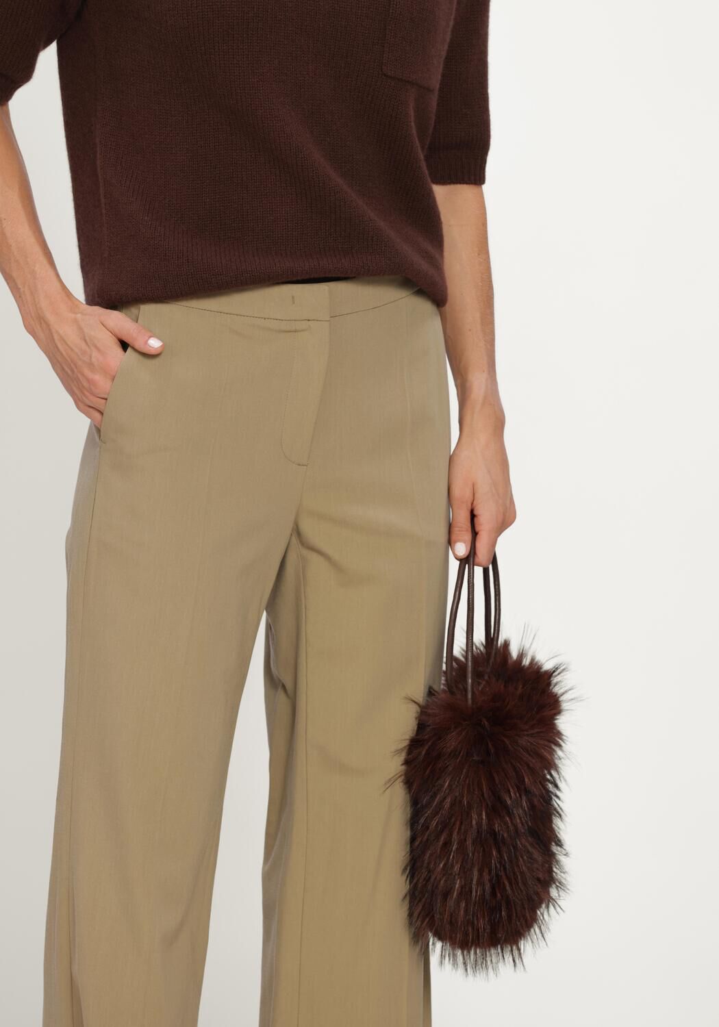 Khaki LUISA CERANO Pantalon CANVAS PANTS - large