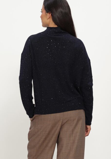 Donkerblauwe LUISA CERANO Trui TURTLENECK MIT SCHMUCKSTEINEN - large