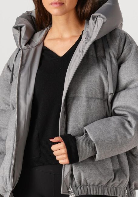 Grijze DUNO Gewatteerde jas GIUBBINO DONNA - large