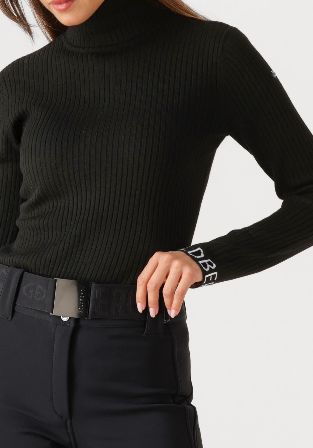 Zwarte GOLDBERGH Coltrui MIRA LONG SLEEVE KNIT SWEATER - large