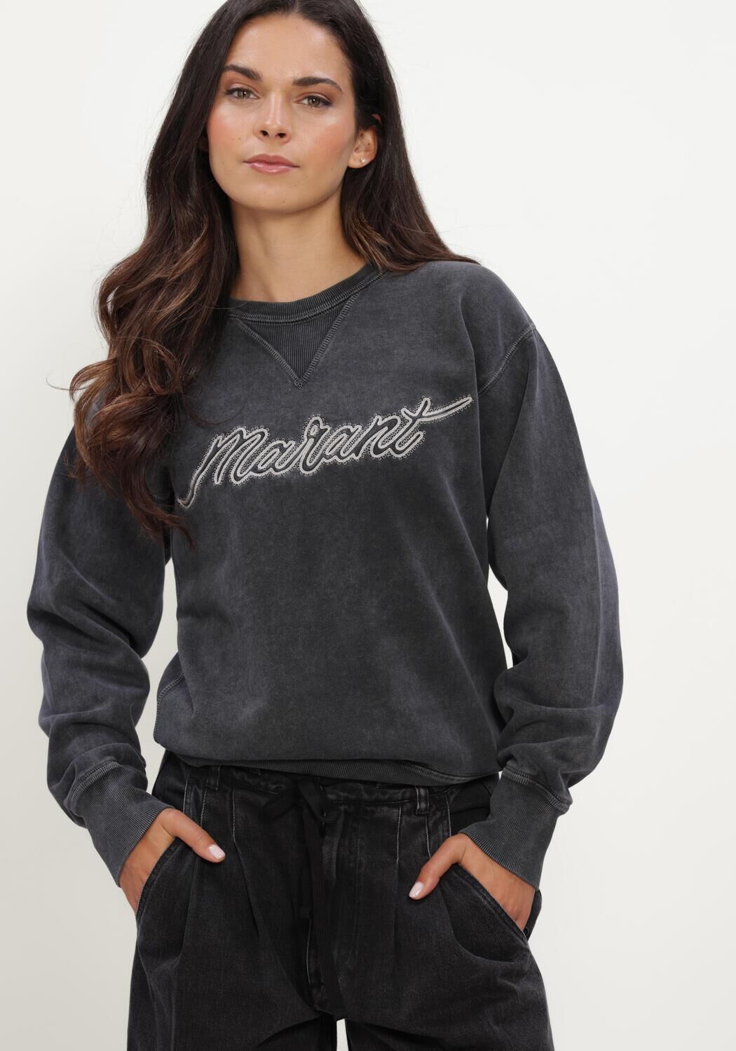 Donkergrijze ISABEL MARANT Sweater RISE SWEAT SHIRT - large