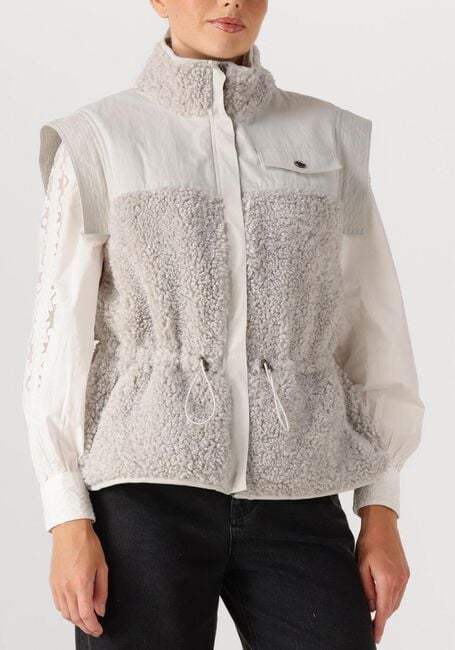 Witte ULLA JOHNSON Bodywarmer TARIET TEDDY FLEECE VEST - large