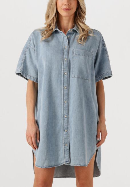 Lichtblauwe CLOSED Mini jurk SHIRTDRESS - large