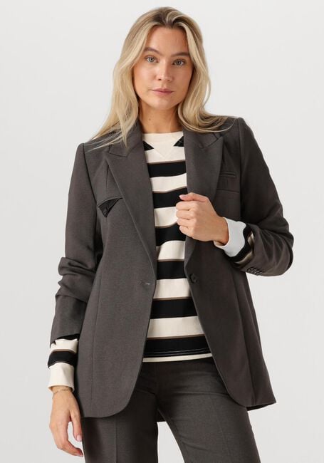 Donkergrijze HAUTE L'AMITI&Eacute; Blazer EMERALD SINGLE BLAZER - large