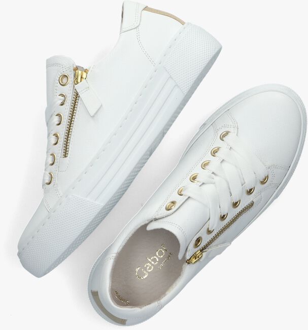 Lage Sneakers Dames Gabor Wit Gabor Leren Sneakers Wit Kopen