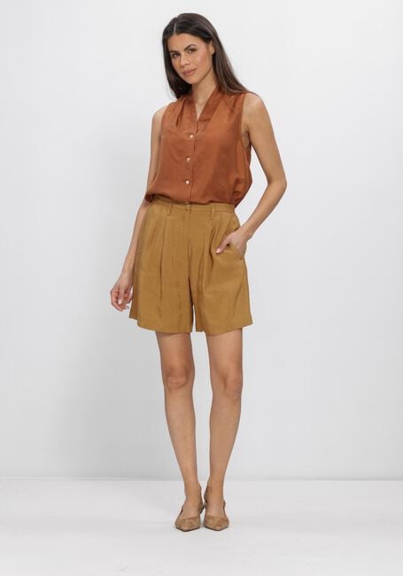 Camel FORTE FORTE Korte broek SKUBBED LINEN VISOCSE BERMUDA PANTS - large