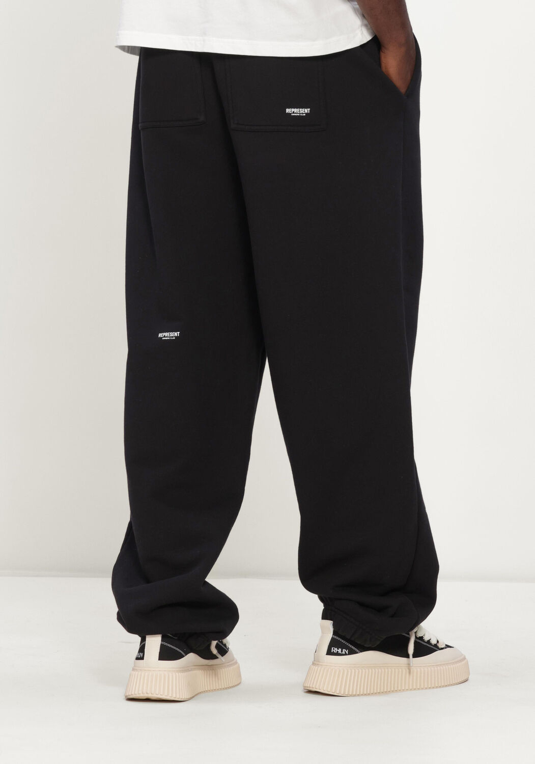 Zwarte REPRESENT Joggingbroek MICRO OWNERS CLUB SWEATPANT - large