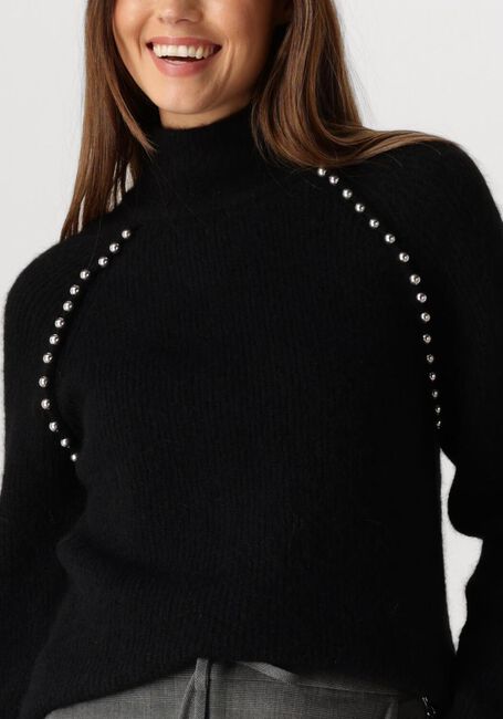 Zwarte MOS MOSH Trui ZORA BEAD HIGHNECK KNIT - large