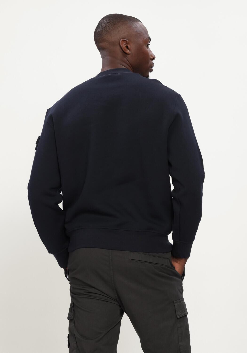 Donkerblauwe STONE ISLAND Sweater SWEATSHIRT S0F15 - large