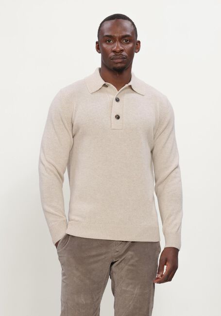 Beige FILIPPO DE LAURENTIIS Trui POLO ML LANA CASHMERE - large