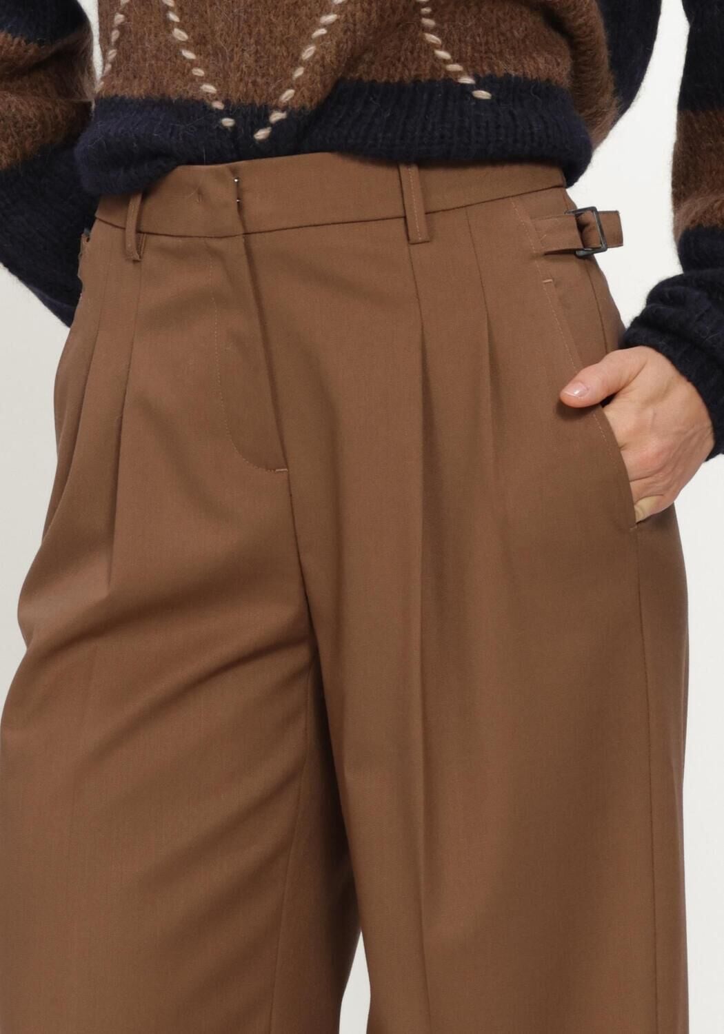 Bruine LUISA CERANO Wijde broek WIDELEG-PANTS AUS WOLL-MIX - large