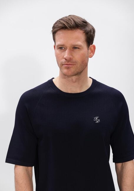 Donkerblauwe FILLING PIECES T-shirt KNIT T-SHIRT RAGLAN - large