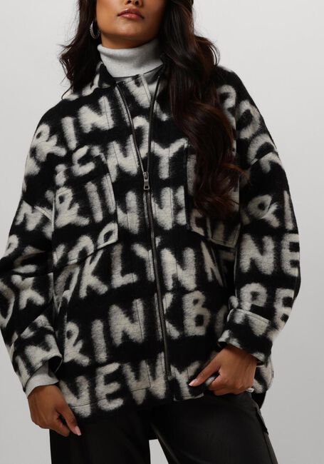 Zwarte PENN & INK Jack 542 COAT AOP - large