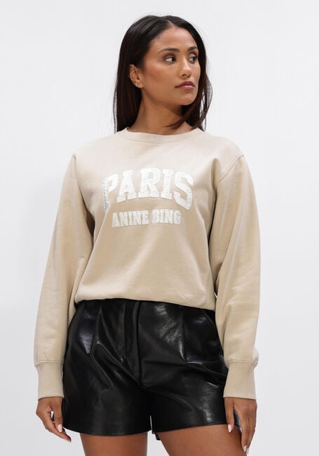 Beige ANINE BING Truien/vesten HARRY SHRUNKEN SWEATSHIRT PARIS BEIGE - large