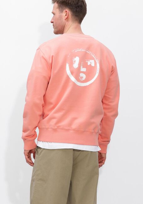 Oranje OLAF HUSSEIN Sweater BRUSHSTROKE FACE CREWNECK - large