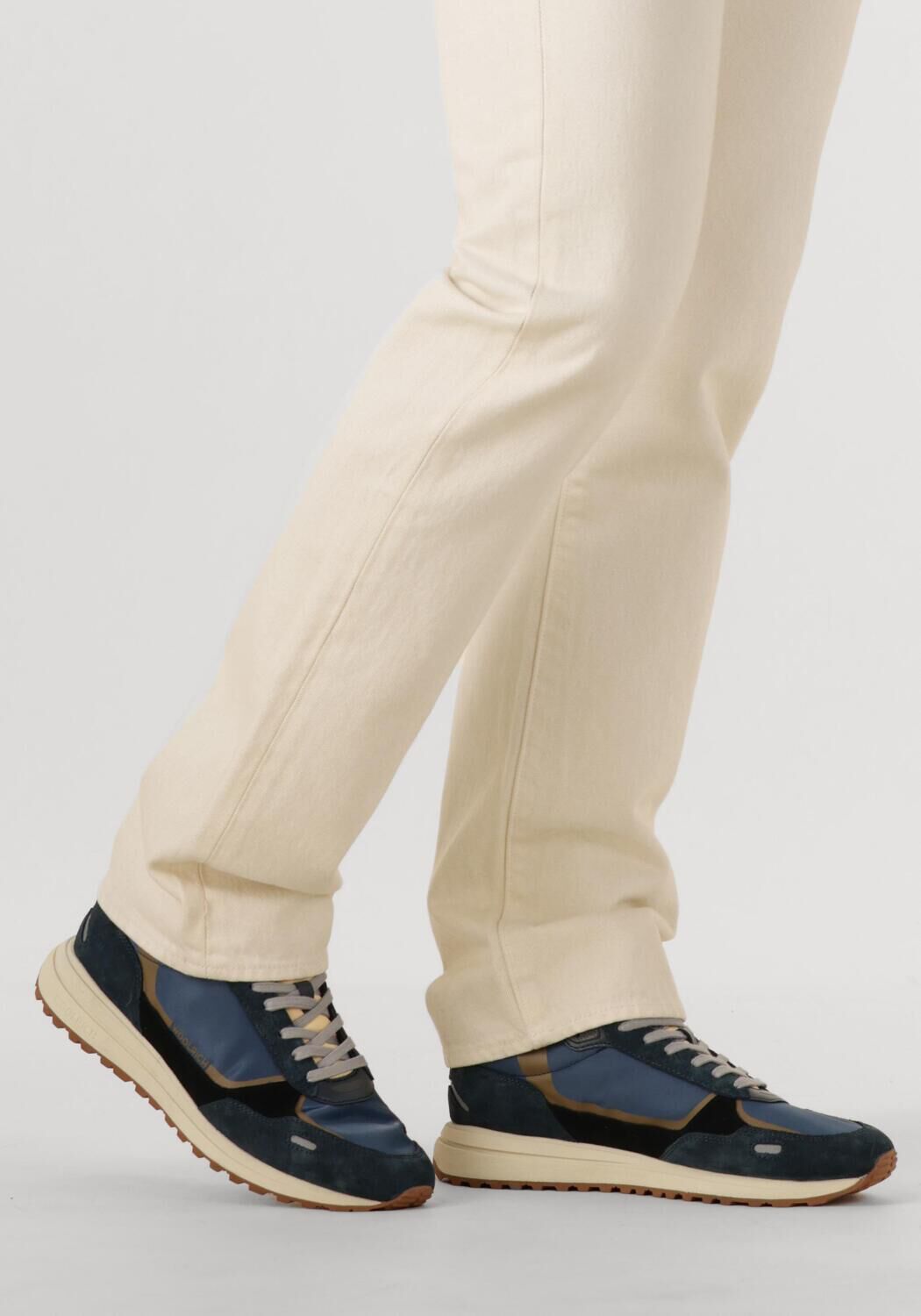 Blauwe WOOLRICH Lage sneakers RETRO SNEAKER MAN CAMOSCIO - large