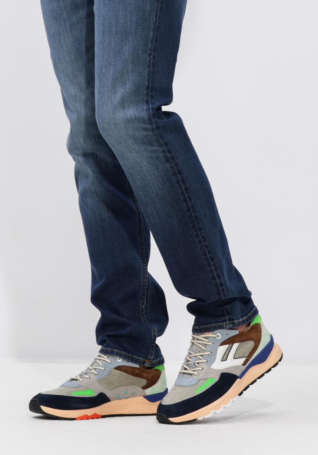 Blauwe FLORIS VAN BOMMEL Lage sneakers SFM-10154 DE TREENER - large