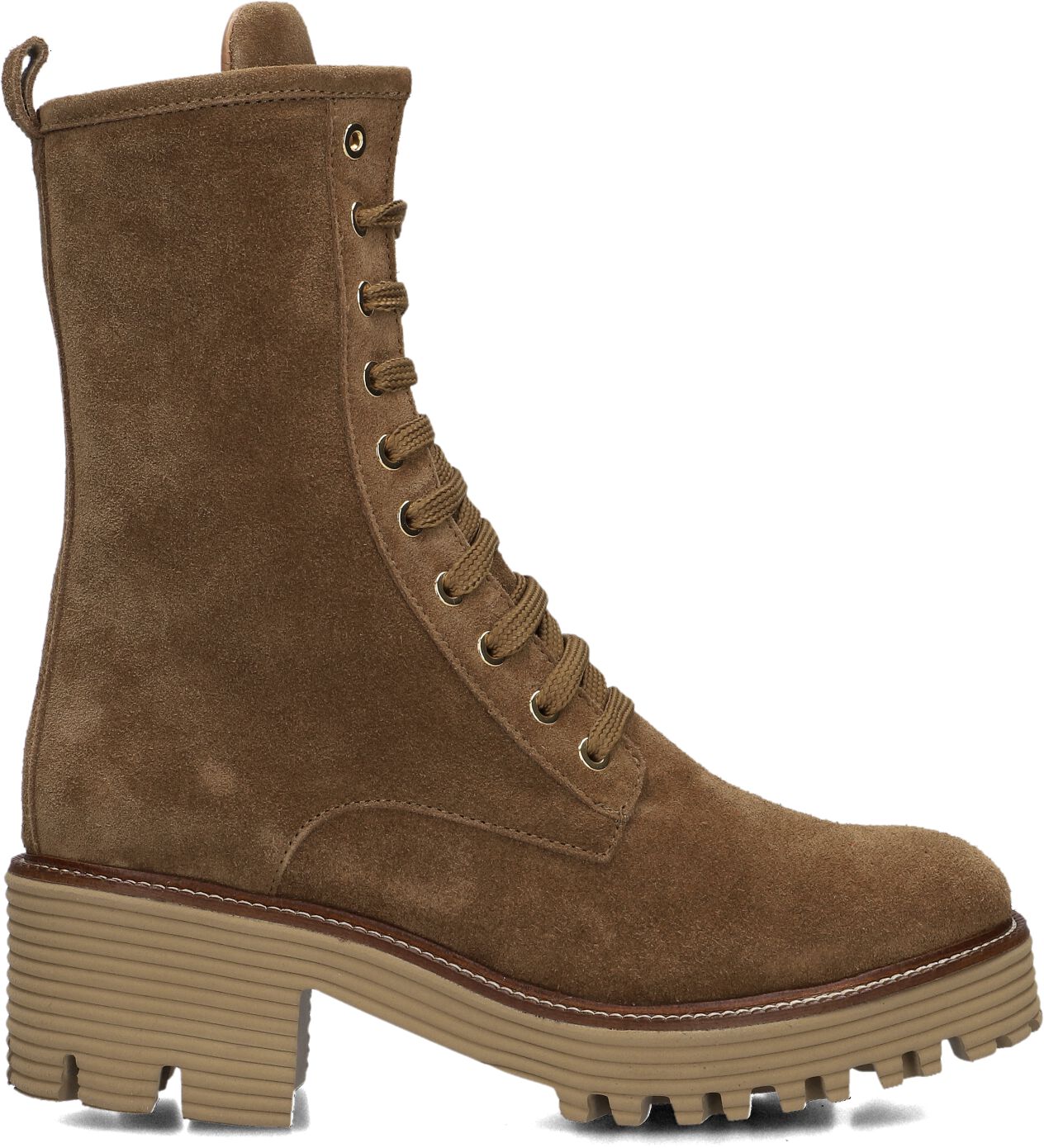 Mace Veterboots Dames M1101, Maat: 39, Materiaal: Suède, Kleur: Cognac