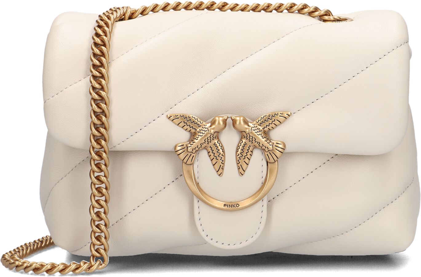 Pinko Schoudertas
Dames Love Puff Mini, Materiaal: Leer, Kleur: Wit afbeelding 1