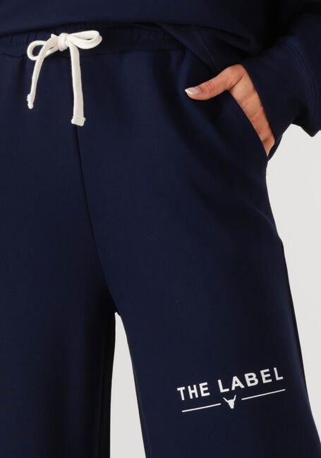 Donkerblauwe ALIX THE LABEL Joggingbroek LADIES KNITTED WIDE LEG SCUBA PANTS - large