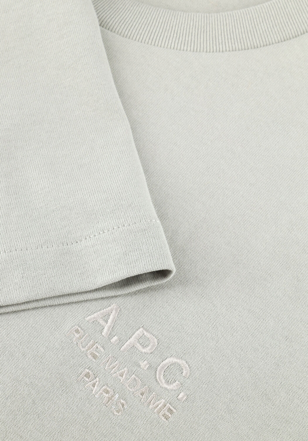 Lichtgrijze APC T-shirt T-SHIRT STANDARD RUE MADAME - large