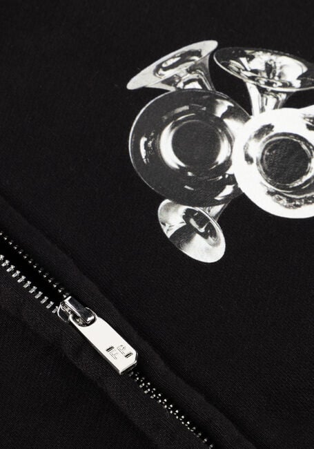 Zwarte FILLING PIECES Trui ZIP HOODIE BOUQUET - large