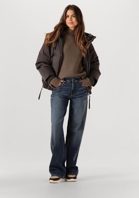 Donkerblauwe CAMBIO Wide jeans AIMEE - large