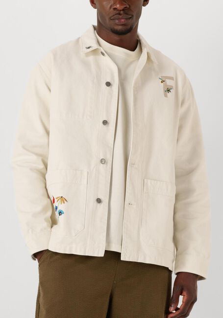 Gebroken wit FORÉT Overshirts ROWAN EMBROIDERY CANVAS OVERSHIRT - large