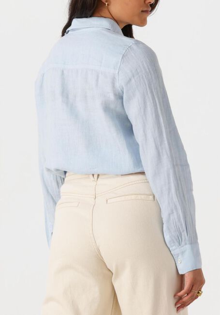 Lichtblauwe MOS MOSH Blouses MMENNA LINEN POCKET BLOUSE - large