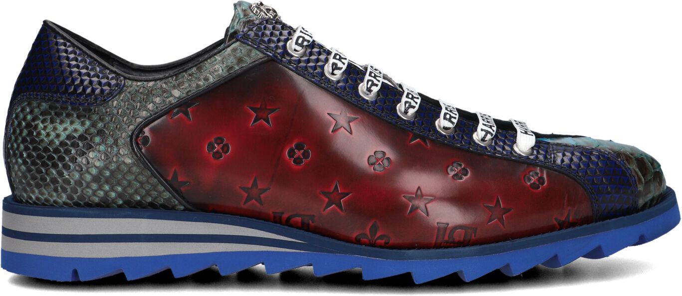 Harris Lage Sneakers Heren 2817, Maat: 45, Materiaal: Leer, Kleur: Rood
