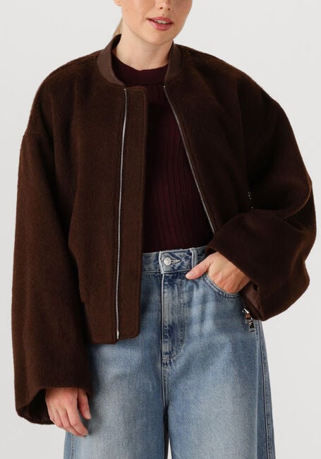 Bruine HERSKIND Jassen MONICA WOOL BOMBER JACKET - large