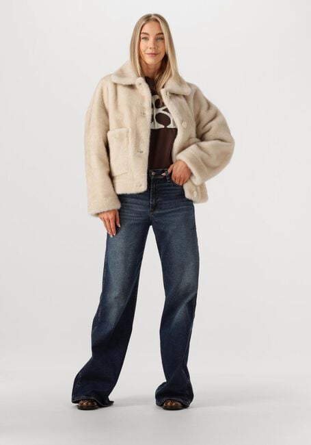 Beige STUDIO AR Faux fur jas FAJE - large