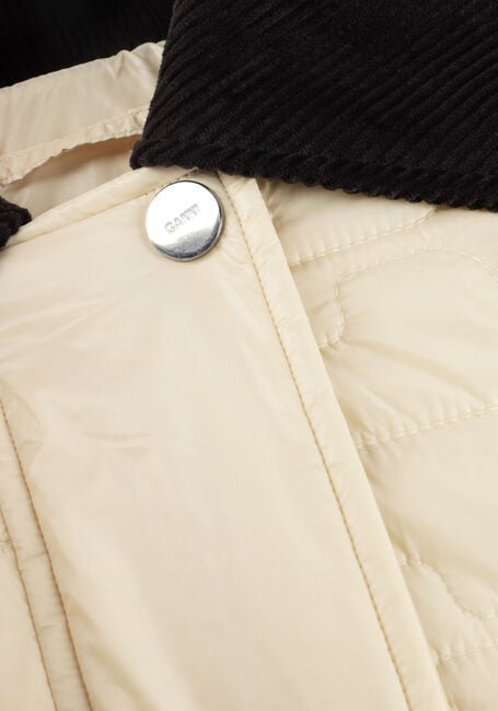 Beige GANNI Jassen SHINY QUILT JACKET - large