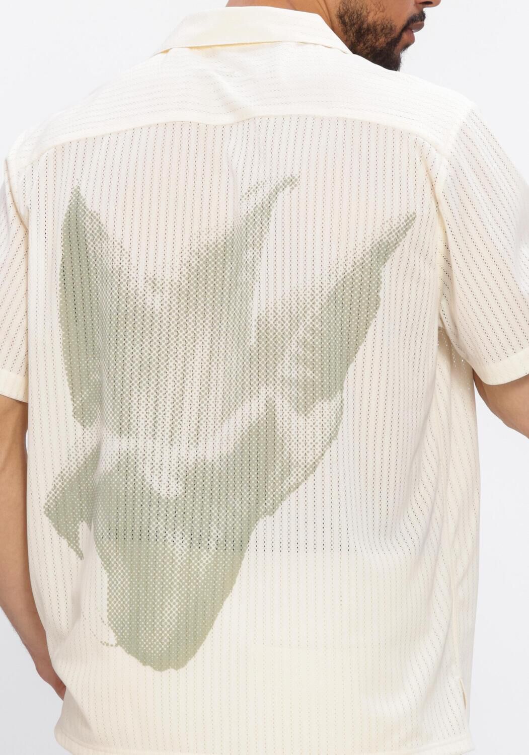 Ecru FILLING PIECES Casual overhemd RESORT SHIRT MESH - large
