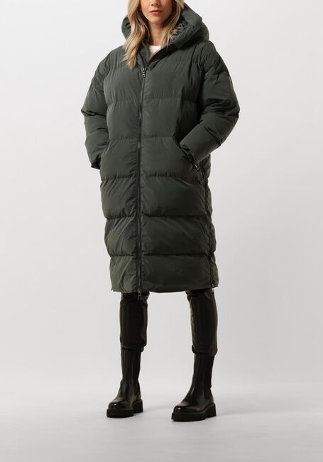 Khaki BLONDE08 Gewatteerde jas LANG DOORGESTIKTE JAS - large