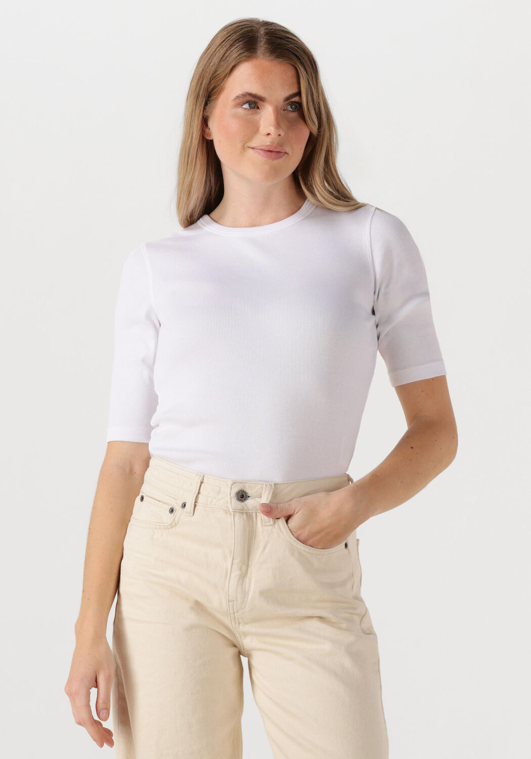 Drykorn T-Shirt Dames Selay, Maat: L, Kleur: Wit