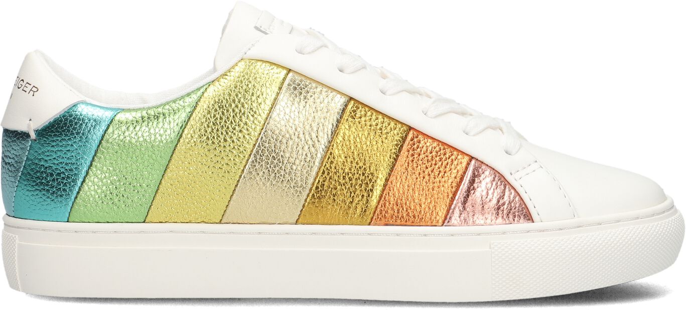 Kurt Geiger London Lage Sneakers Dames Lane Stripe, Maat: 39, Materiaal: Leer, Kleur: Wit