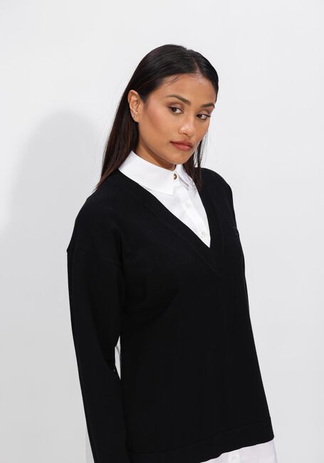 Zwarte ELISABETTA FRANCHI Mini jurk WOMAN'S KNITTED DRESS - large