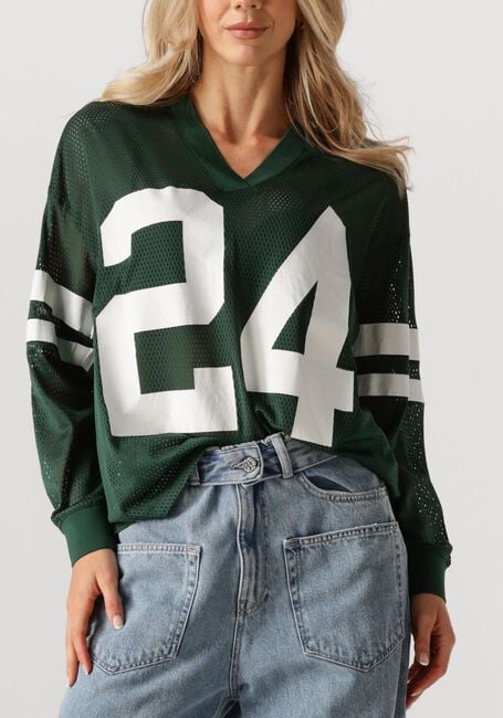 Donkergroene HAUTE L'AMITIÉ Top DRIFT NUMBER LS TEE - large