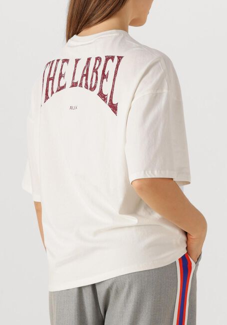 Gebroken wit ALIX THE LABEL T-shirt BACK LOGO T-SHIRT - large
