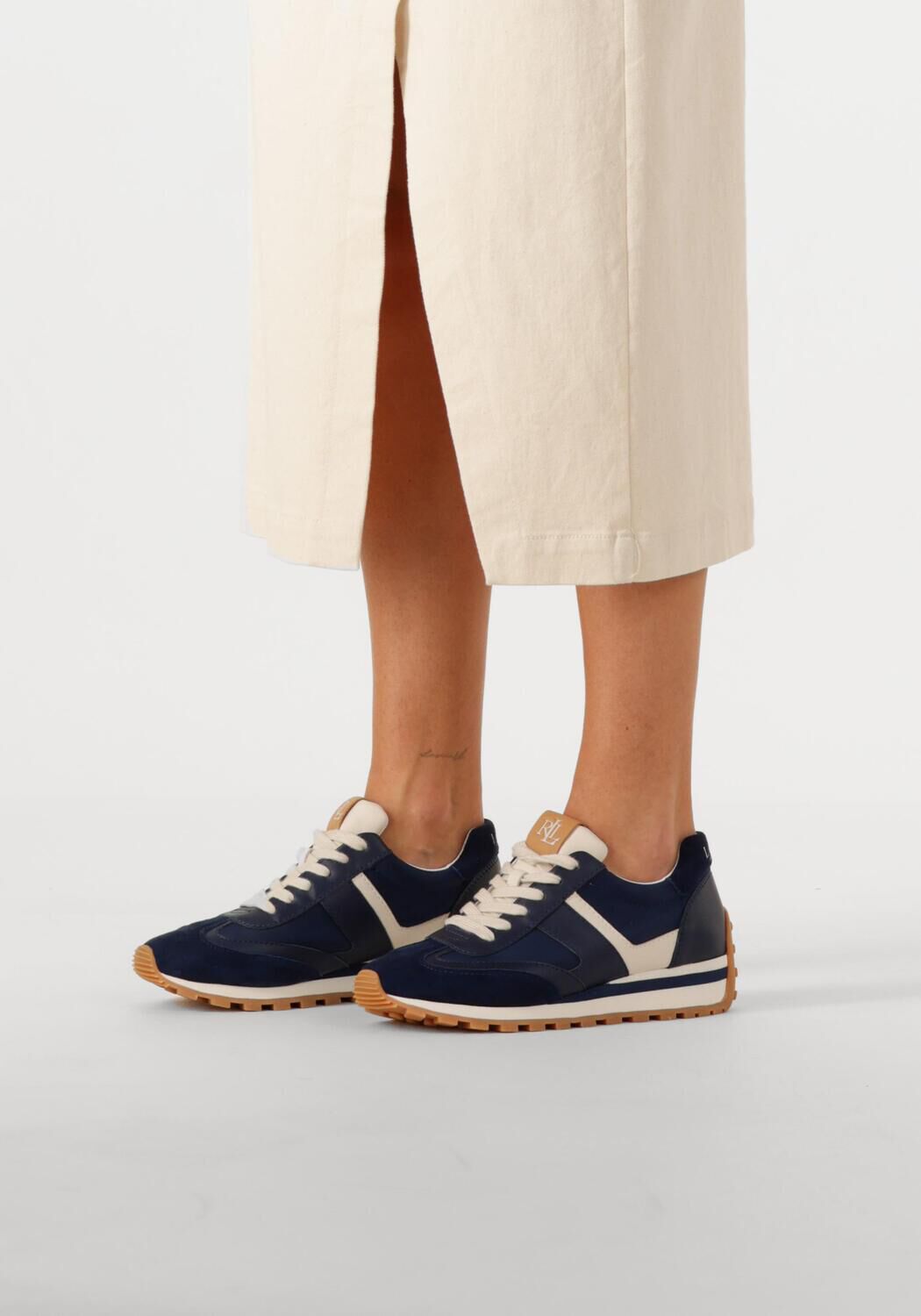 Blauwe LAUREN RALPH LAUREN Lage sneakers DANI LOW TOP LACE - large