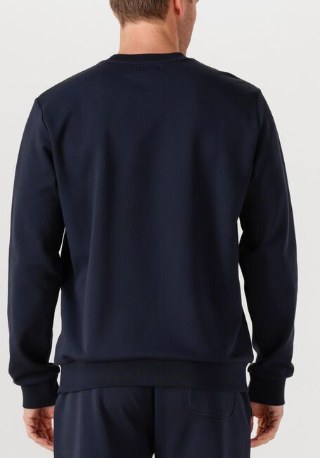 Donkerblauwe WOOLRICH Trui LOGO INTERLOCK CREWNECK - large