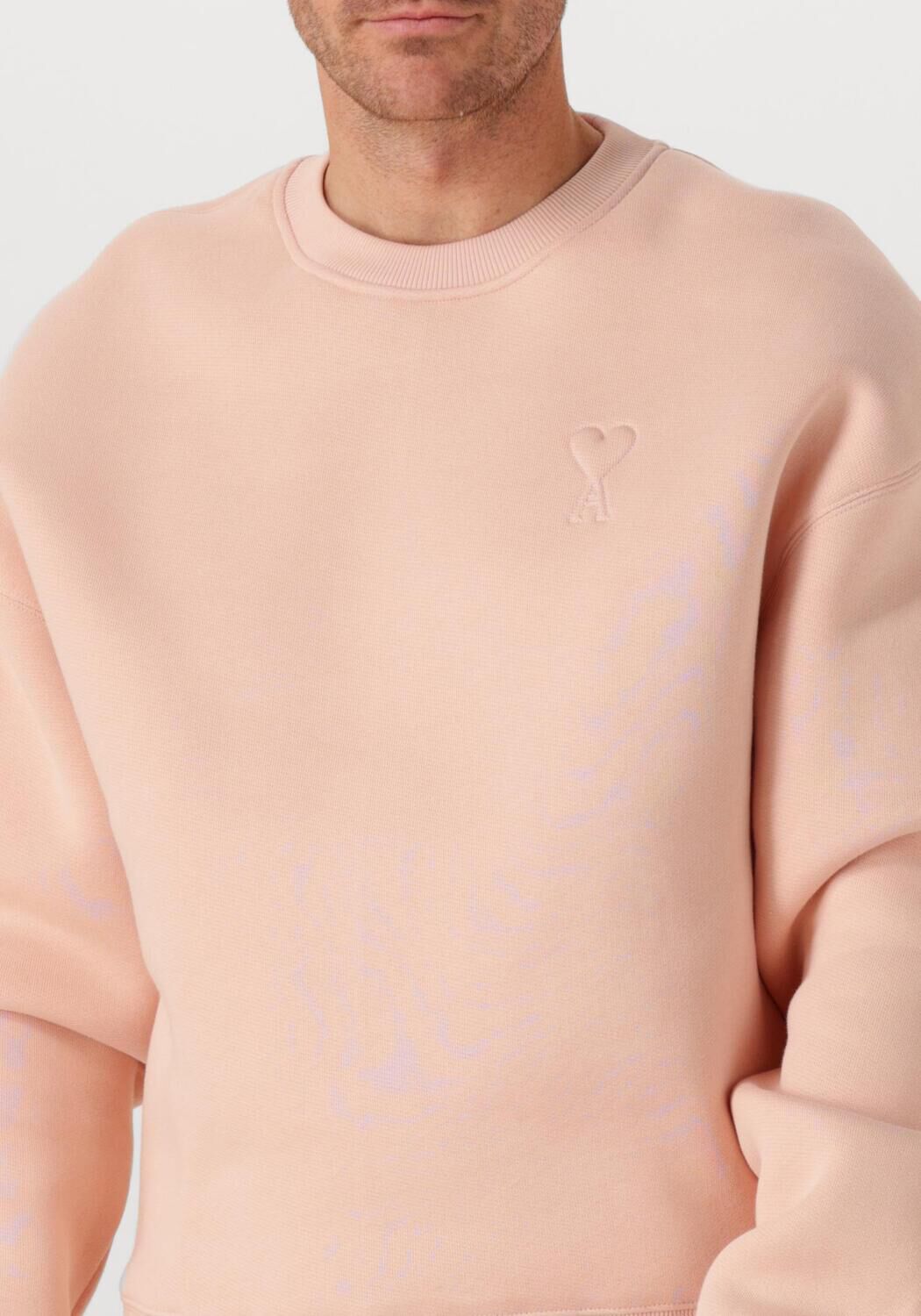 Roze AMI PARIS Trui EMBOSSED SWEATSHIRT - large