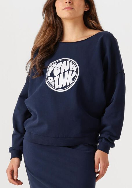Donkerblauwe PENN & INK Sweater SWEATER PRINT - large