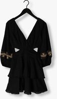 Zwarte ACCESS Mini jurk EMBROIDERY DRESS WITH SIDE SLITS - medium