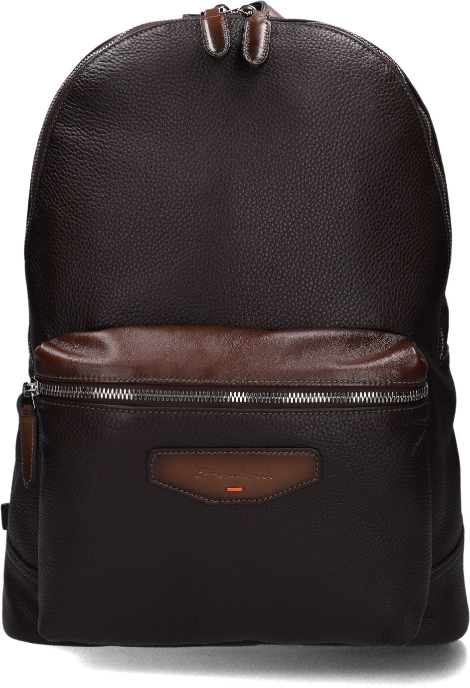 Santoni Santoni Rugtas Heren Zaino New-pmnt50, Materiaal: Leer, Kleur: Bruin