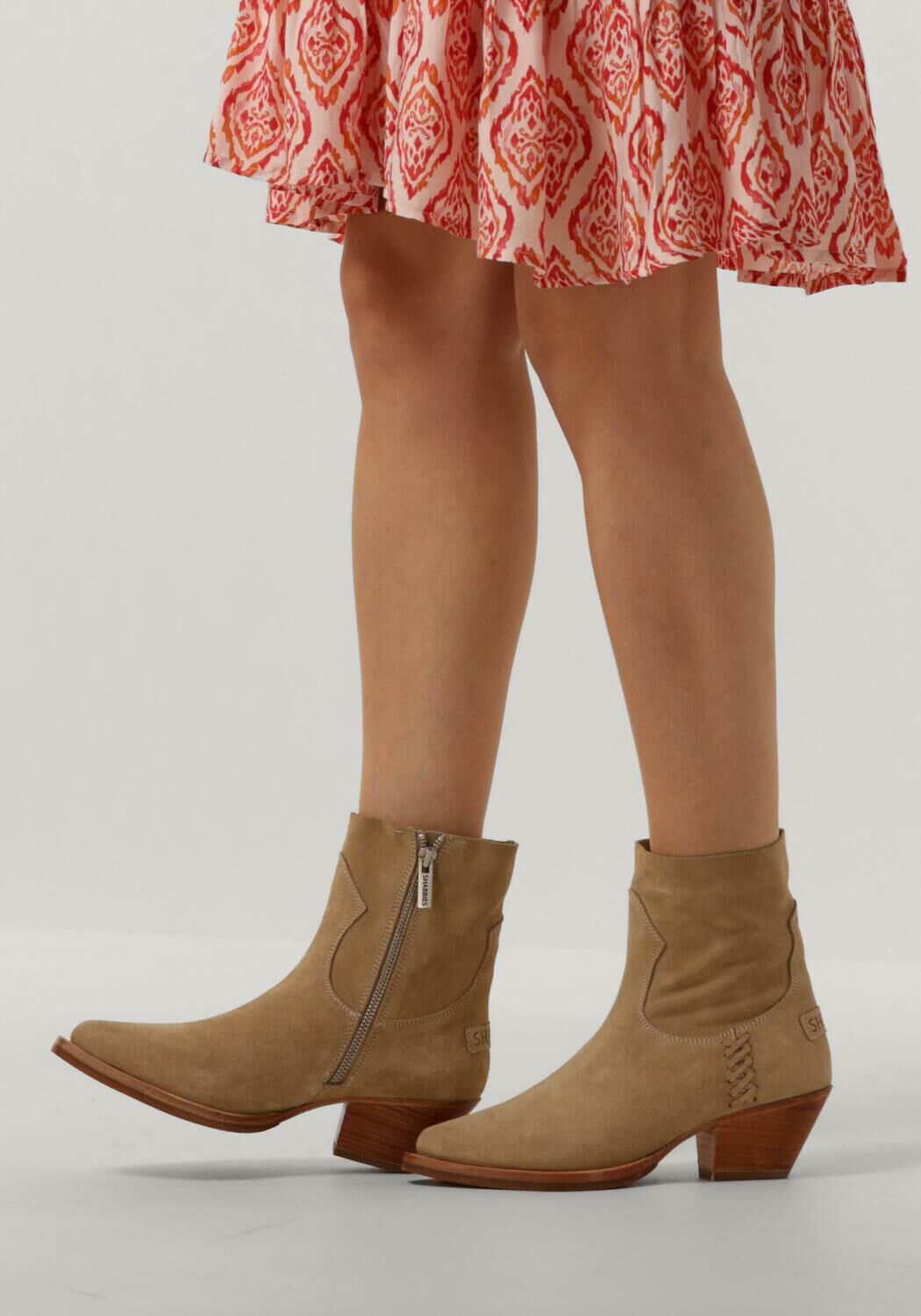 beige shabbies enkellaarsjes lute folly